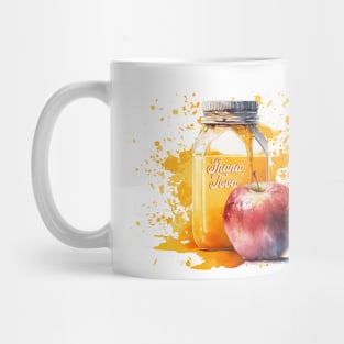 Watercolor Honey and Apple Shana Tova Mug